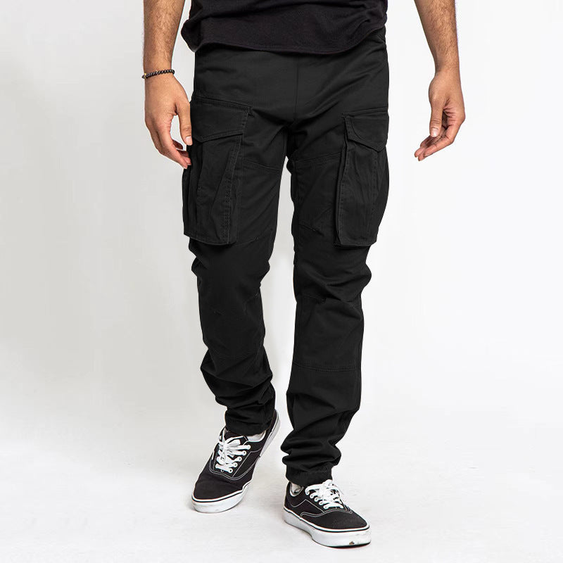 Herren modische Cargo-Hose mit multifunktionalen Taschen und elastischem Bund Krohn-e