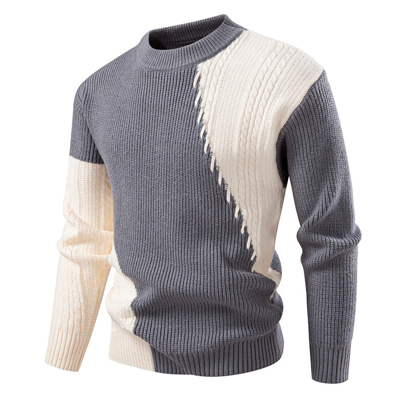 Herren modischer Strickpullover mit einzigartigem Kabeldesign Krohn-e