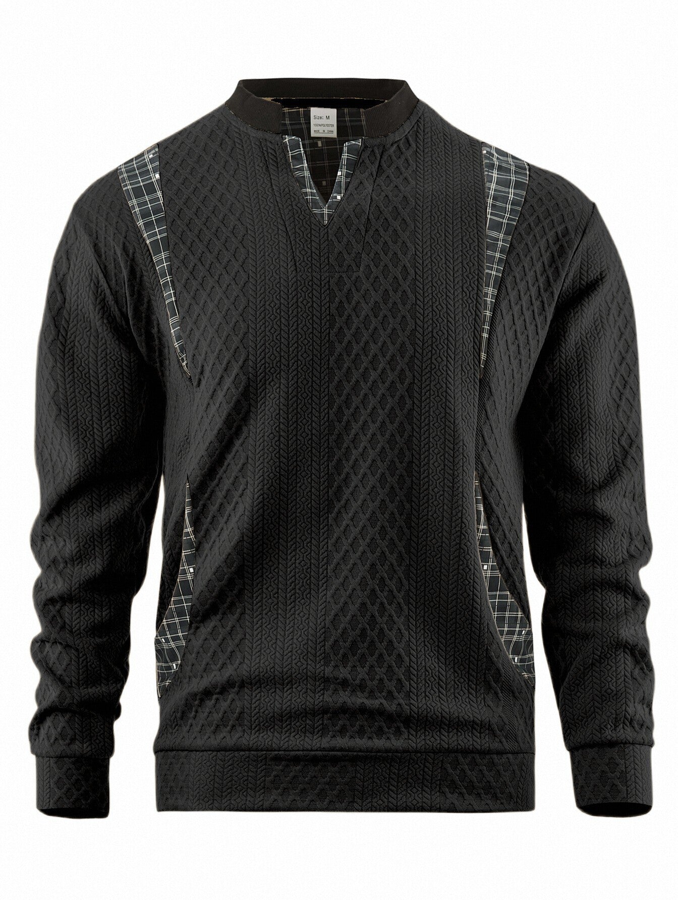 Herren Strickpullover mit modischen Karoelementen Krohn-e