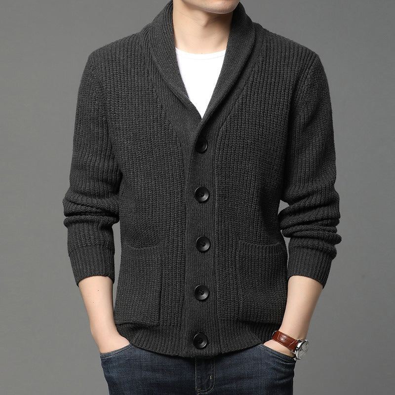 Herren Strickjacke mit Schalkragen und praktischen Taschen Krohn-e