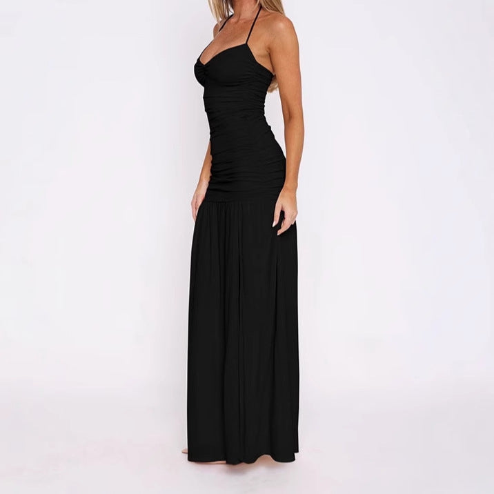 Damen Elegantes Maxikleid mit raffinierten Rüschendetails und hohem Schlitz Krohn-e