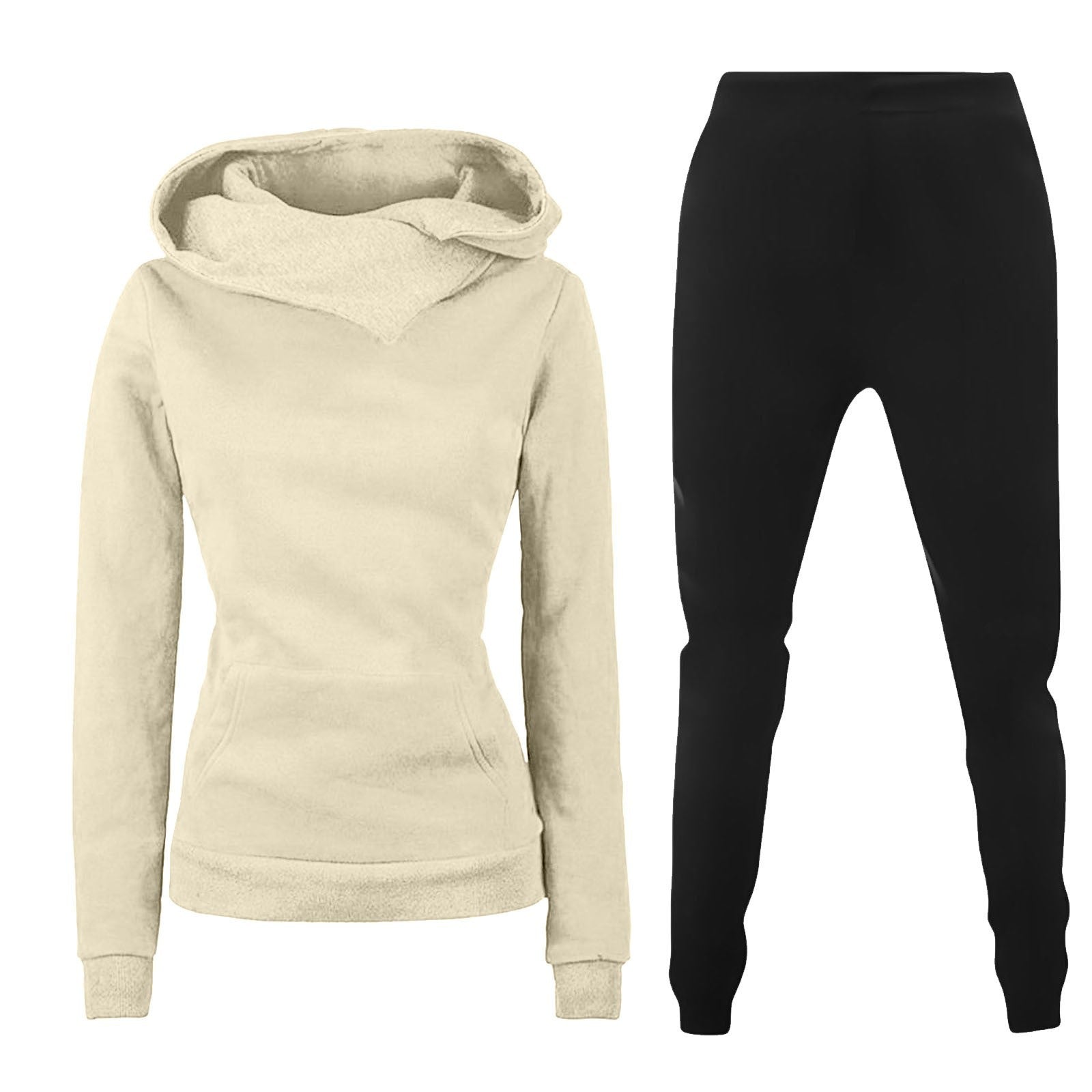 Damen Kapuzenpullover und Sporthose Kombination Krohn-e