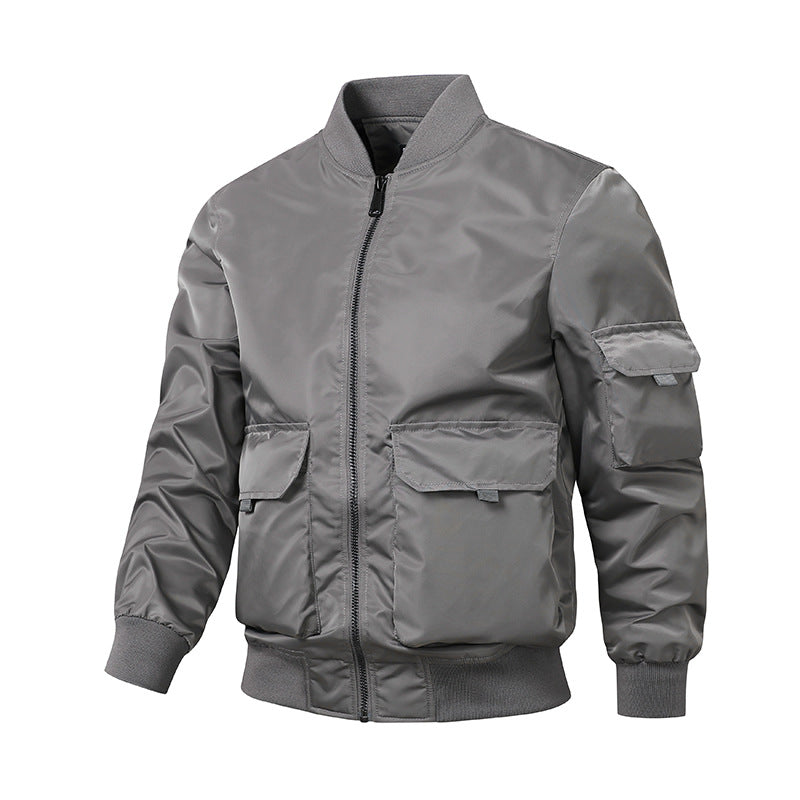 Herren sportliche Bomberjacke mit praktischen Taschen und elastischen Bündchen Krohn-e