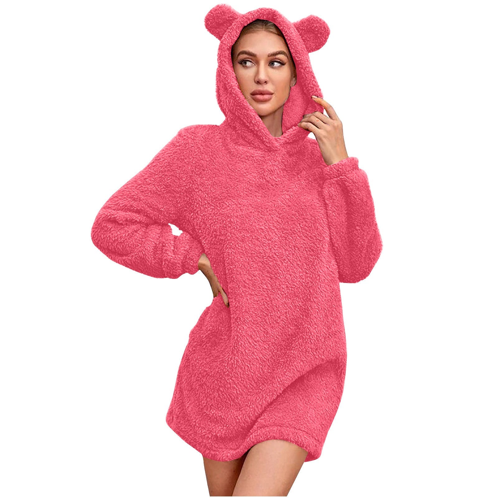 Damen Kuscheliger Hoodie mit Bärenohren Krohn-e