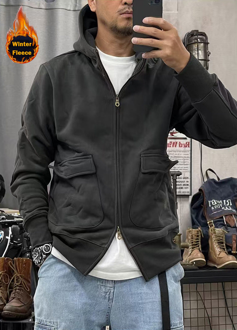 Herren warme Fleecejacke mit praktischen Taschen und modernem Schnitt Krohn-e