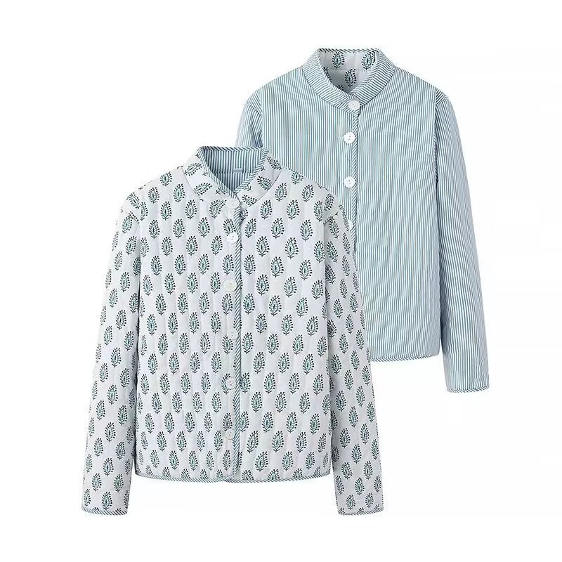 Damen reversible Baumwolljacke mit elegantem Druck Krohn-e