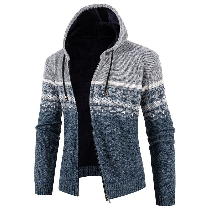 Herren Kapuzenpullover mit Norweger-Muster Krohn-e