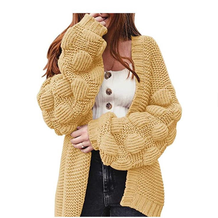 Damen Strickjacke mit voluminösen Ärmeln Krohn-e