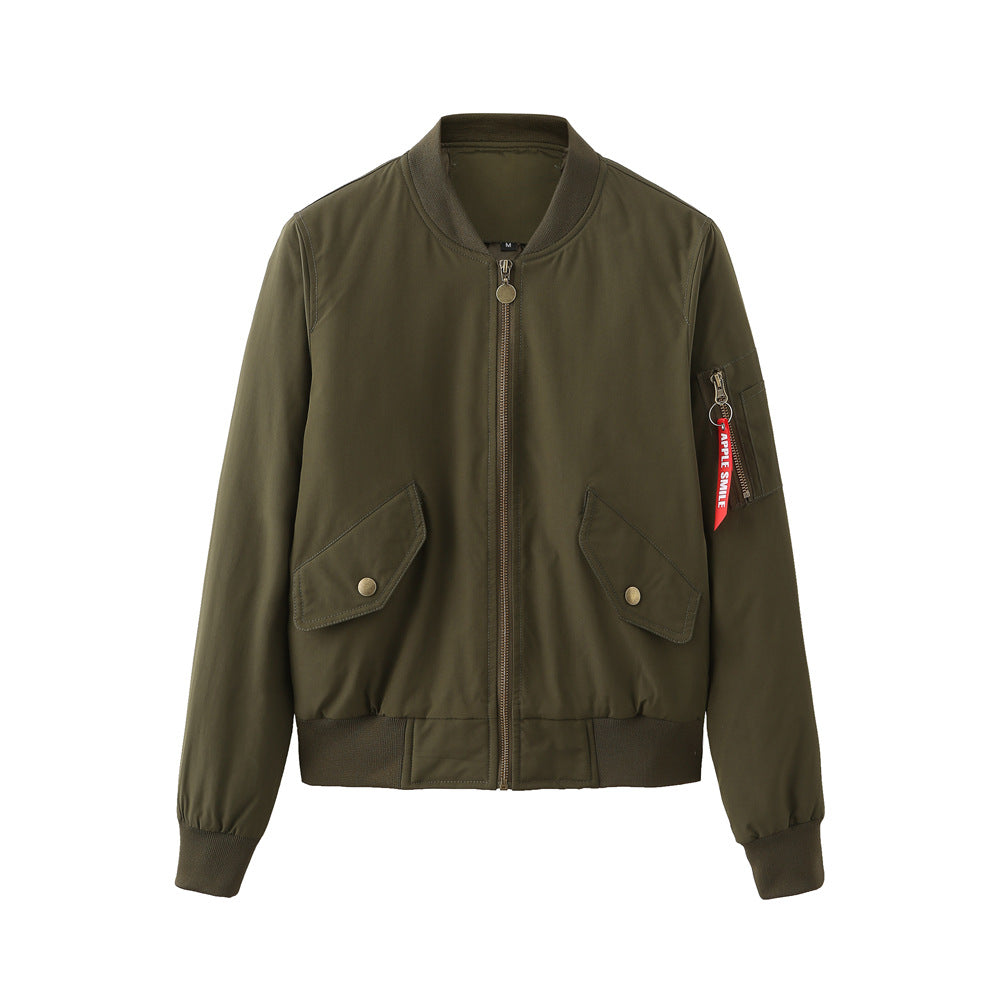 Damen modische Bomberjacke mit praktischen Seitentaschen und elastischen Bündchen Krohn-e