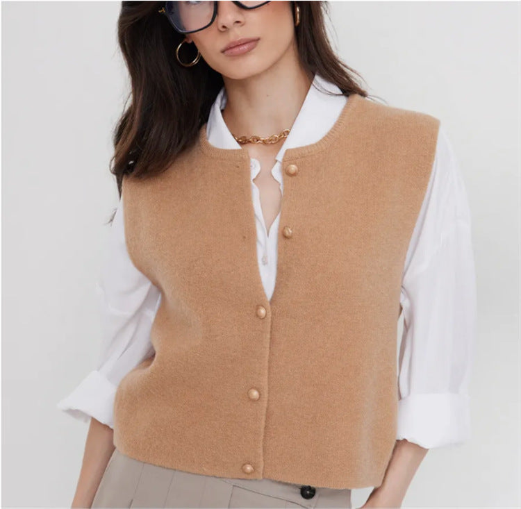 Damen Strickweste mit edlen Knöpfen Krohn-e