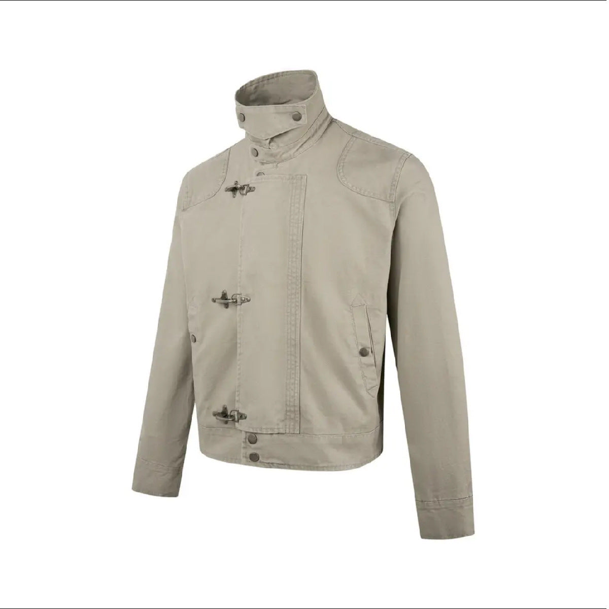 Herren modische Kurzjacke mit innovativen Schnallen und praktischem hochgeschlossenem Kragen Krohn-e