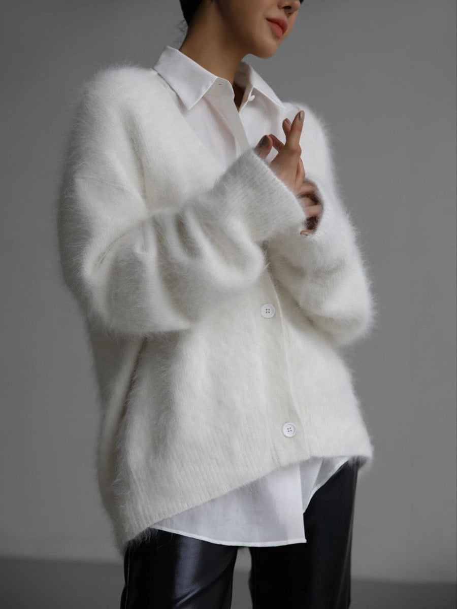 Krohn-e | Stilvolle Lockere Knopfleiste-Cardigan