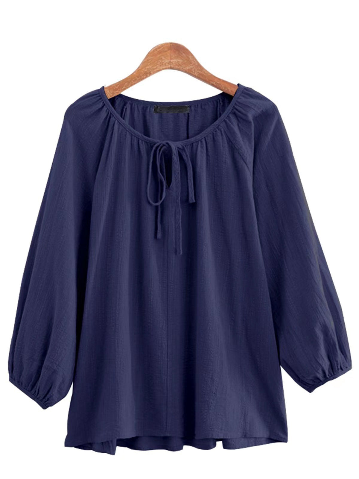 Damen Bluse mit elegantem Rundhalsausschnitt und knieumspielenden Puffärmeln Krohn-e