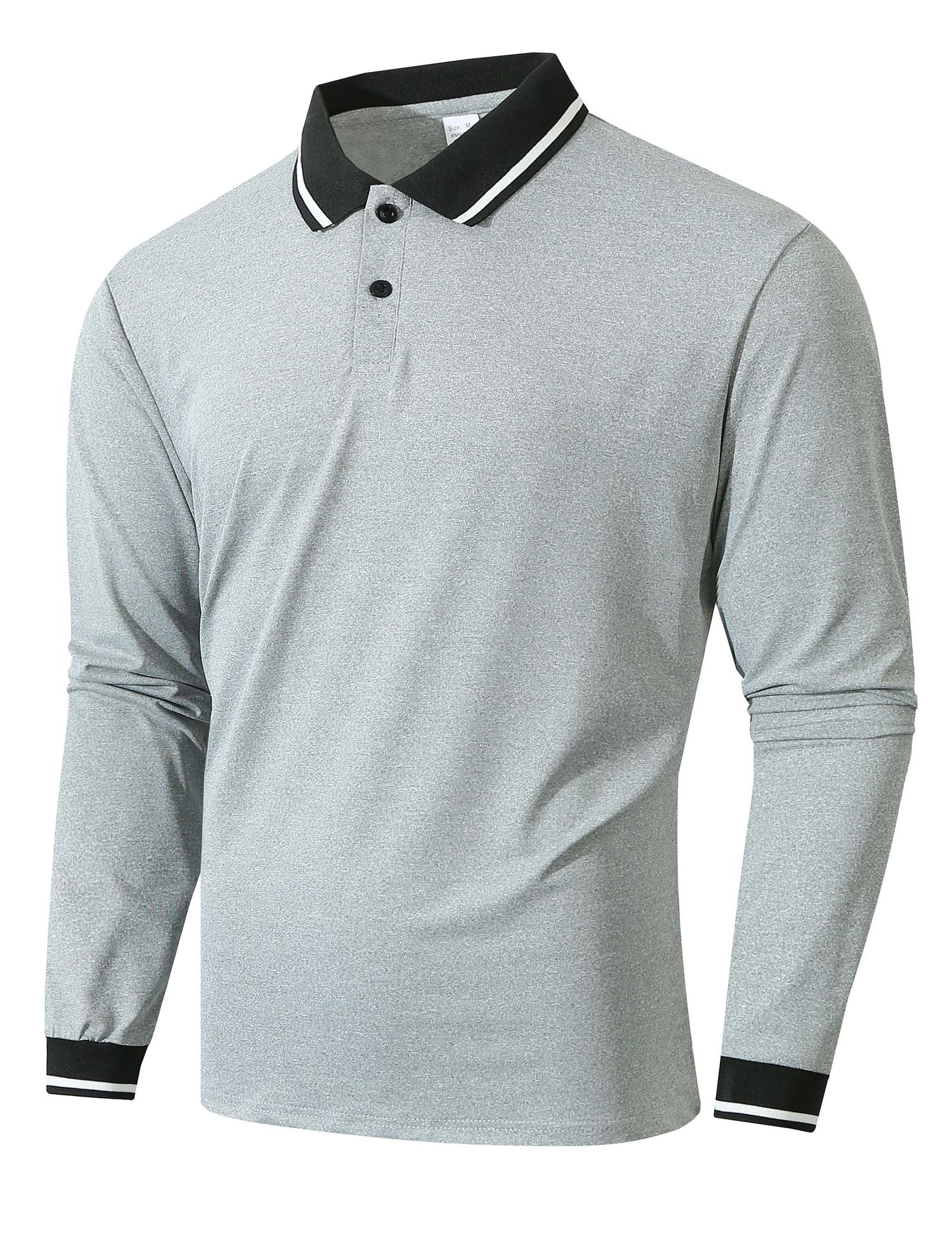 Herren Langarm Poloshirt mit sportlicher Rippstruktur Krohn-e
