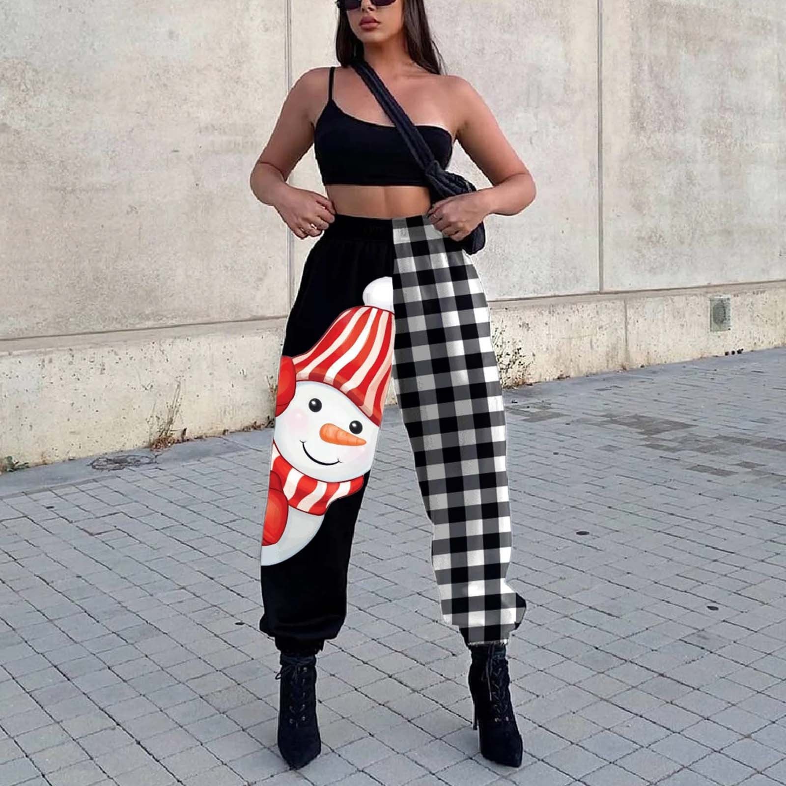 Damen Freizeithose mit lustigem Schneemann-Design Krohn-e