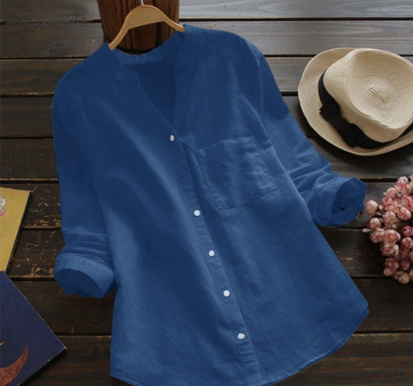 Damen Bluse mit eleganter Knopfleiste und moderner Passform Krohn-e