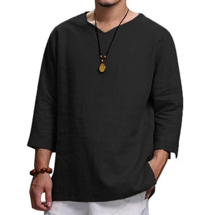 Herren lässiges Langarmshirt aus hochwertiger Baumwolle Krohn-e
