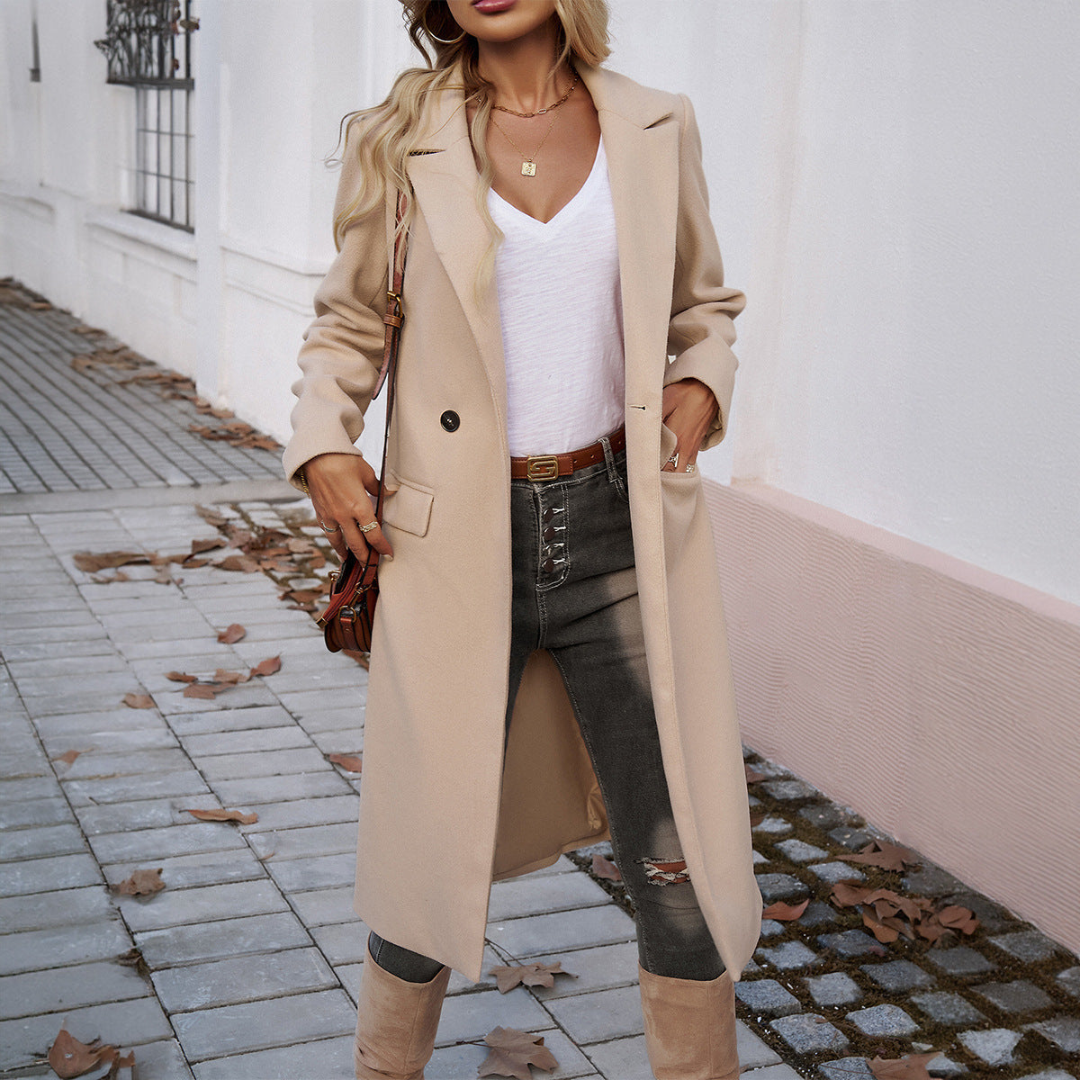 Damen Elegante und zeitlose Übergröße Mantel Krohn-e