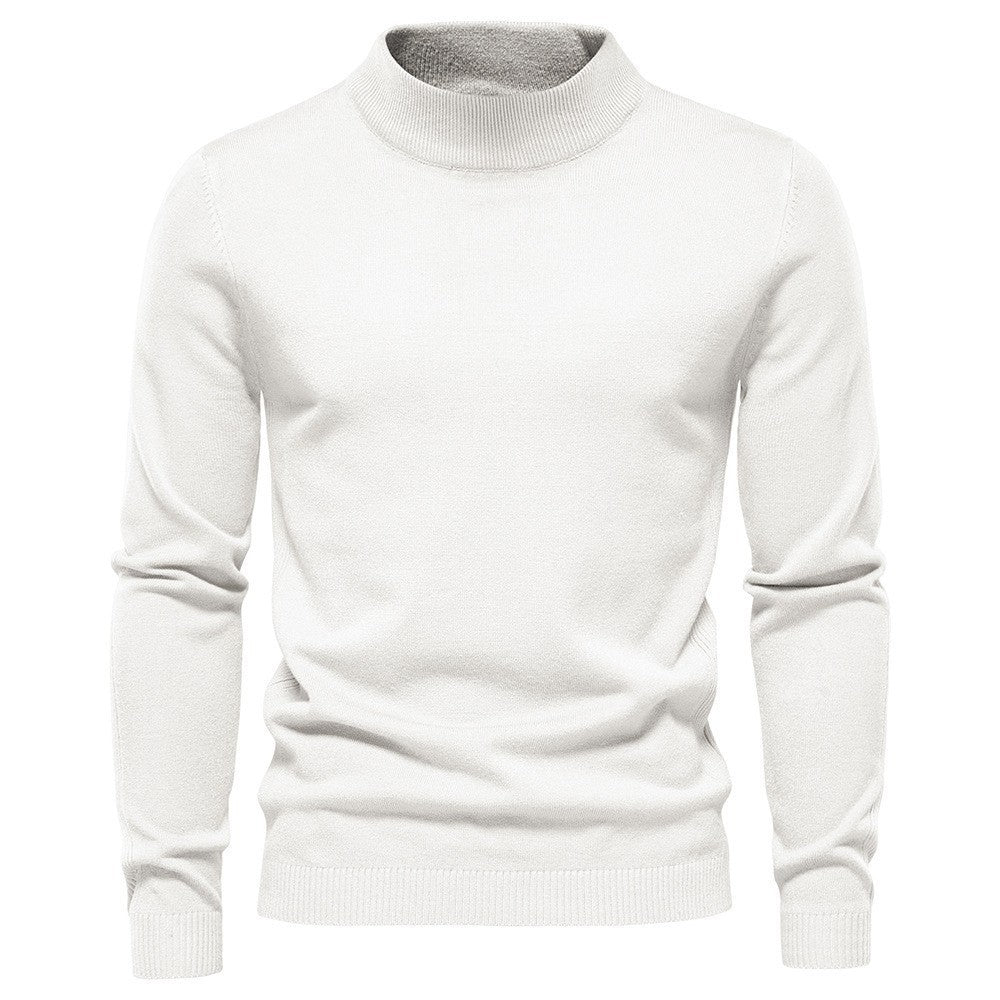 Herren stilvoller Rollkragenpullover aus weicher Merinowolle Krohn-e