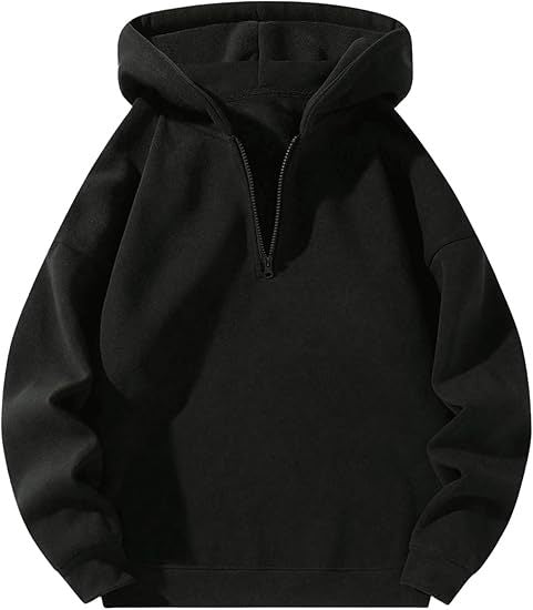 Herren sportlicher Kapuzenpullover mit halbem Reißverschluss Krohn-e