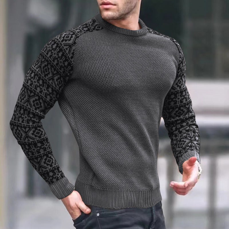 Herren Strickpullover mit grafischem Muster Krohn-e