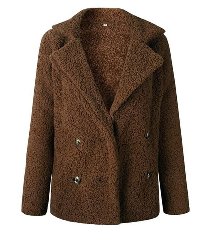 Damen Flauschiger Doppelreiher Blazer aus Kunstfell Krohn-e