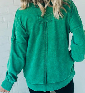 Damen Bequemer Oversized Sweatshirt mit Taschen Krohn-e