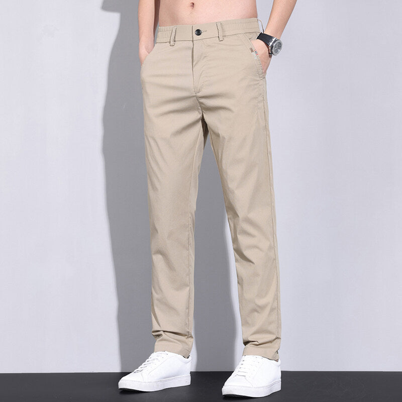 Herren modische Chino-Hose mit elastischem Bund und praktischen Seitentaschen Krohn-e