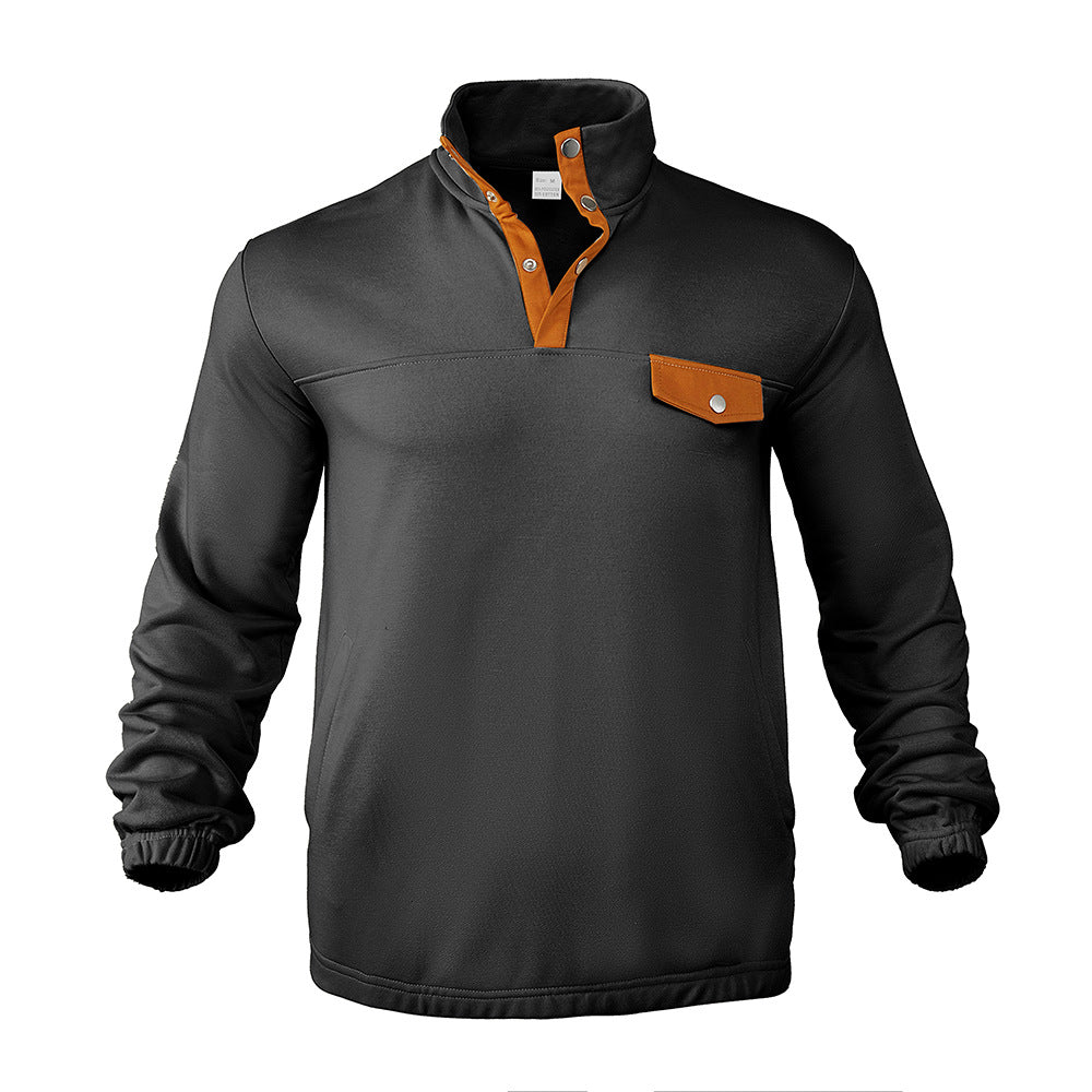 Herren modisches Sweatshirt mit Kragen details Krohn-e