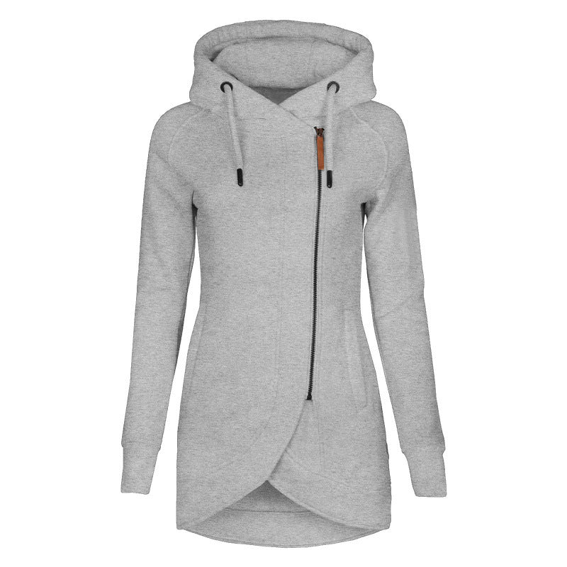 Damen lässiger Kapuzenmantel mit asymmetrischem Schnitt Krohn-e