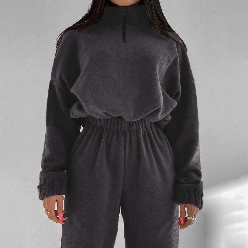 Damen Fleece-Pullover und Jogginghose mit engem Bund Krohn-e
