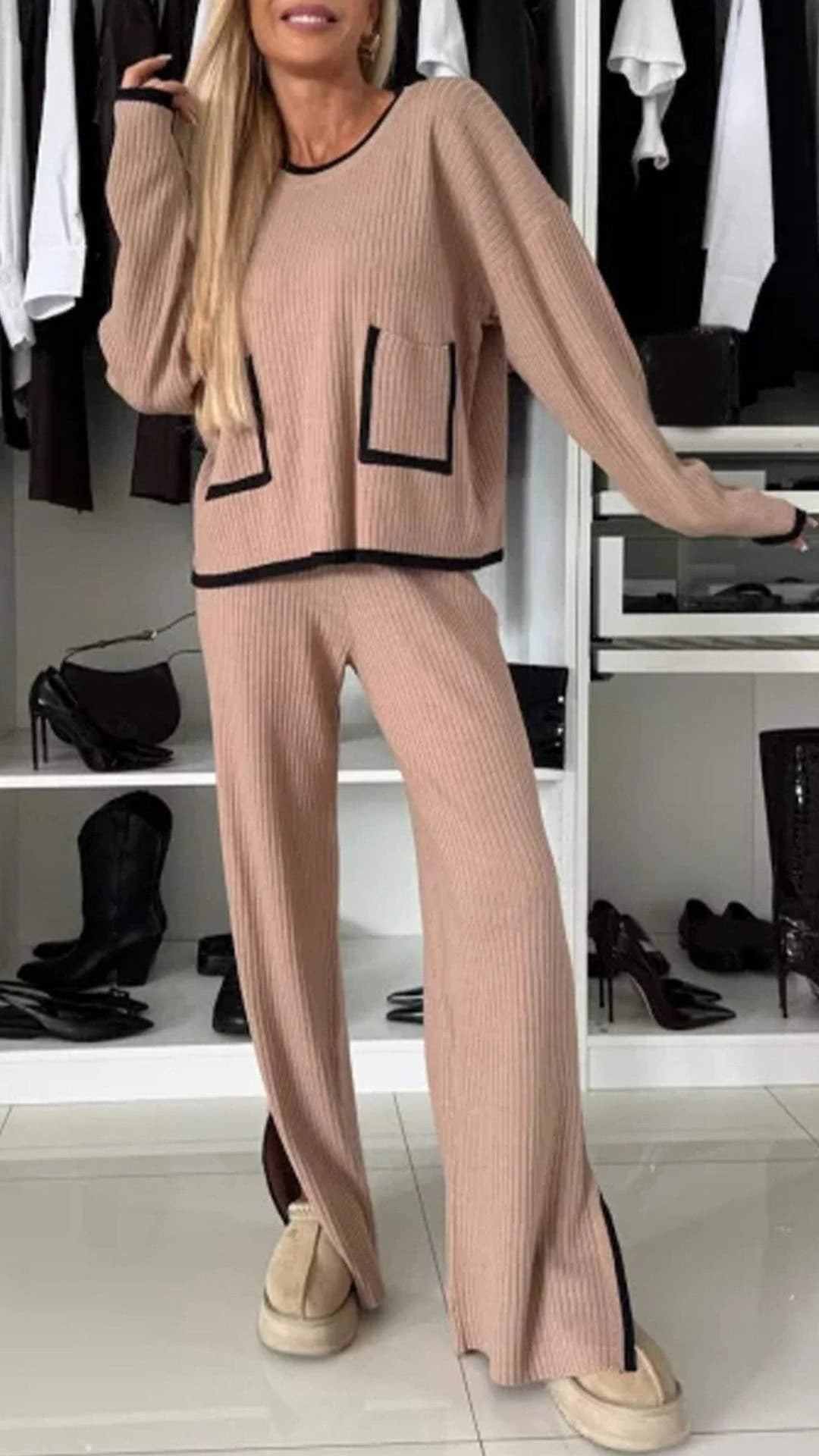 Damen Luftiges Lounge-Set mit modernen Details Krohn-e
