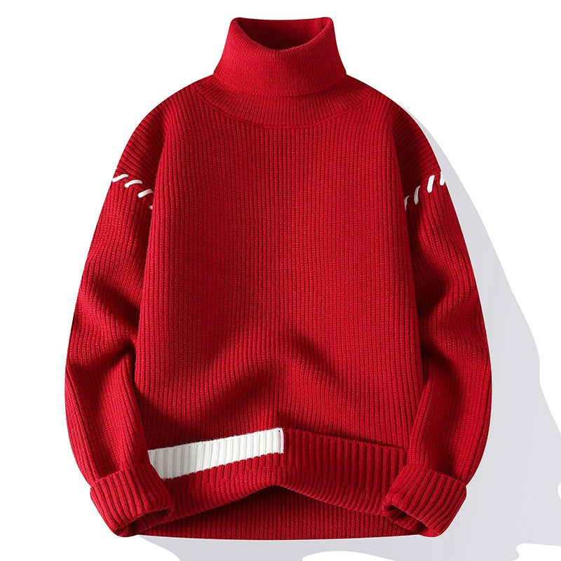 Damen Grober Rollkragenpullover mit dekorativen Ärmeldetails Krohn-e