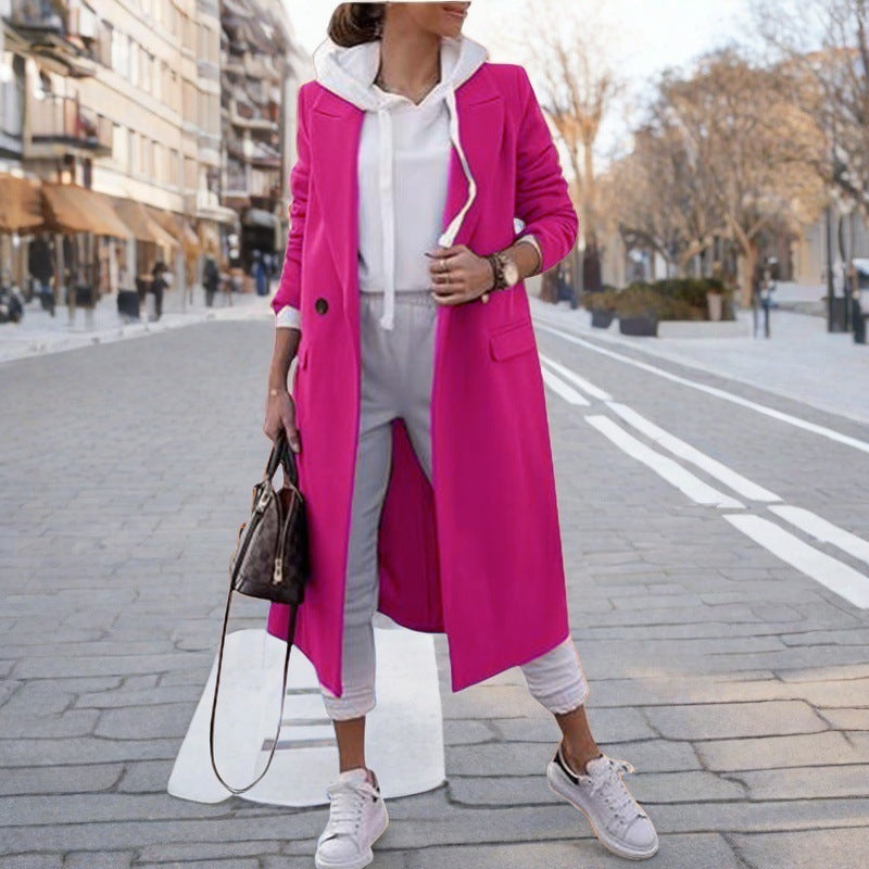 Damen eleganter trenchcoat mit Kapuze Krohn-e