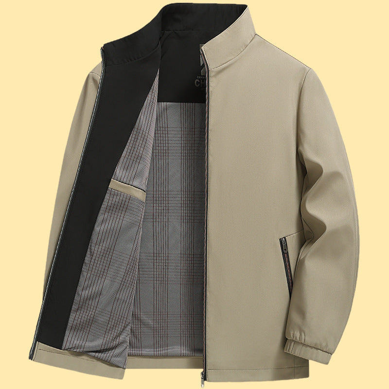 Herren elegante Freizeitjacke mit Stehkragen Krohn-e