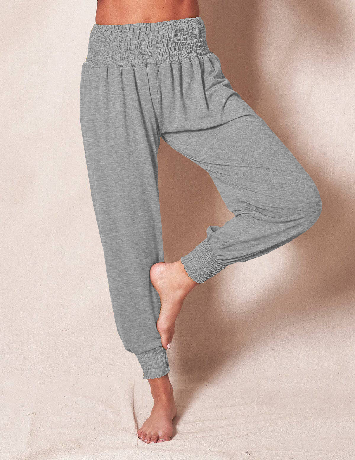 Damen Bequeme Freizeithose mit elastischem Bund und schmalen Bündchen Krohn-e