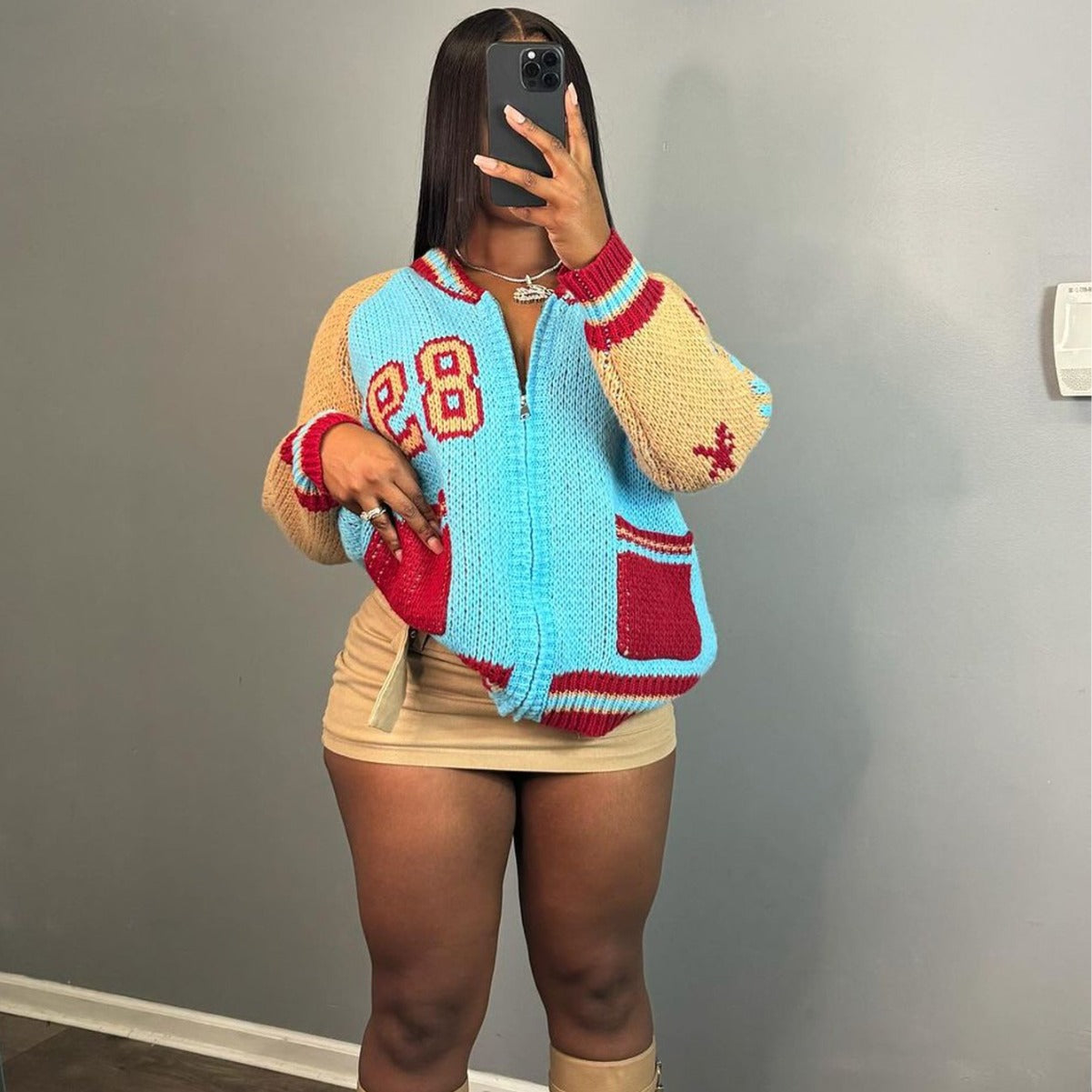 Fudus Sweatshirt-Mantel in Taschenbriefform