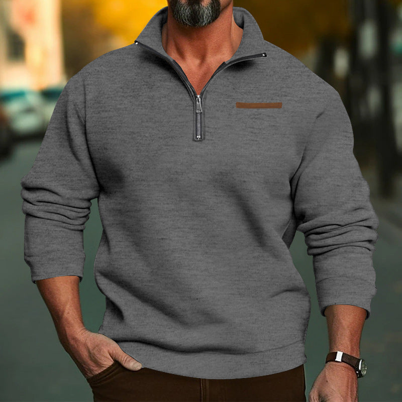 Herren Fleece Sweatshirt mit Reißverschluss Krohn-e