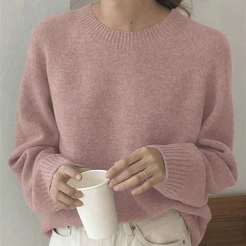 Damen Gemütlicher Rundhals-Pullover aus hochwertigem Stoff Krohn-e