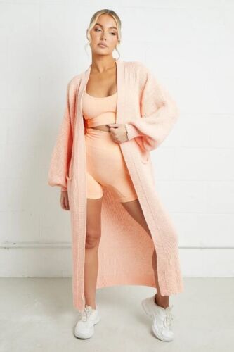 Damen Langstrickjacke mit grober Maschenstruktur und praktischen Taschen Krohn-e