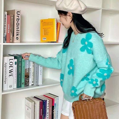 Damen Weicher Strickpullover mit strukturiertem Applikationsdesign Krohn-e