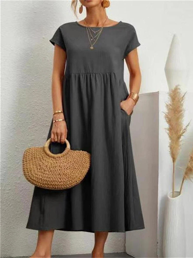 Damen Maxikleid aus leichtem, luftdurchlässigem Stoff Krohn-e