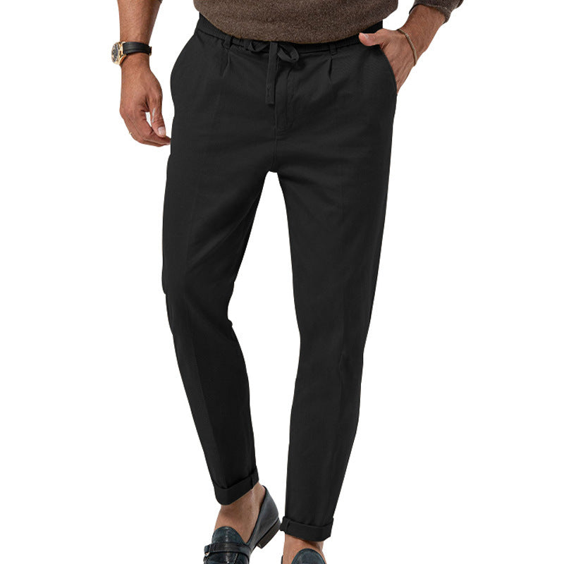 Herren Elegante Leinenhose mit elastischem Bund und praktischen Taschen Krohn-e