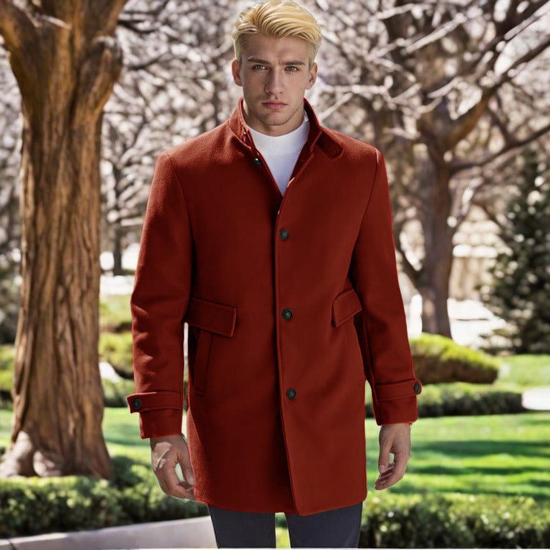 Herren eleganter, taillierter Wollmantel Krohn-e