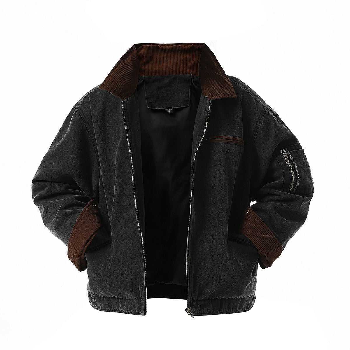 Herren urbane Übergangsjacke mit strukturiertem Stehkragen und zahlreichen praktischen Taschen Krohn-e