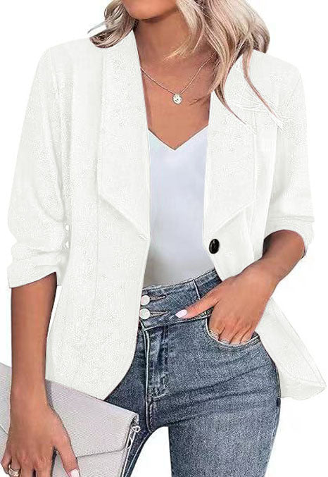 Damen Glitzer Blazerjacke mit femininer Silhouette und elegantem Revers Krohn-e
