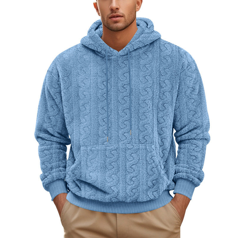 Herren gemütlicher Fleece Hoodie mit Kapuze und Kängurutasche Krohn-e