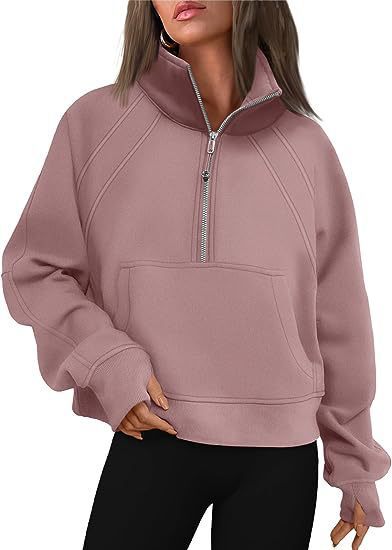 Damen Sportlicher Pullover mit hohem Kragen und Reißverschluss Krohn-e
