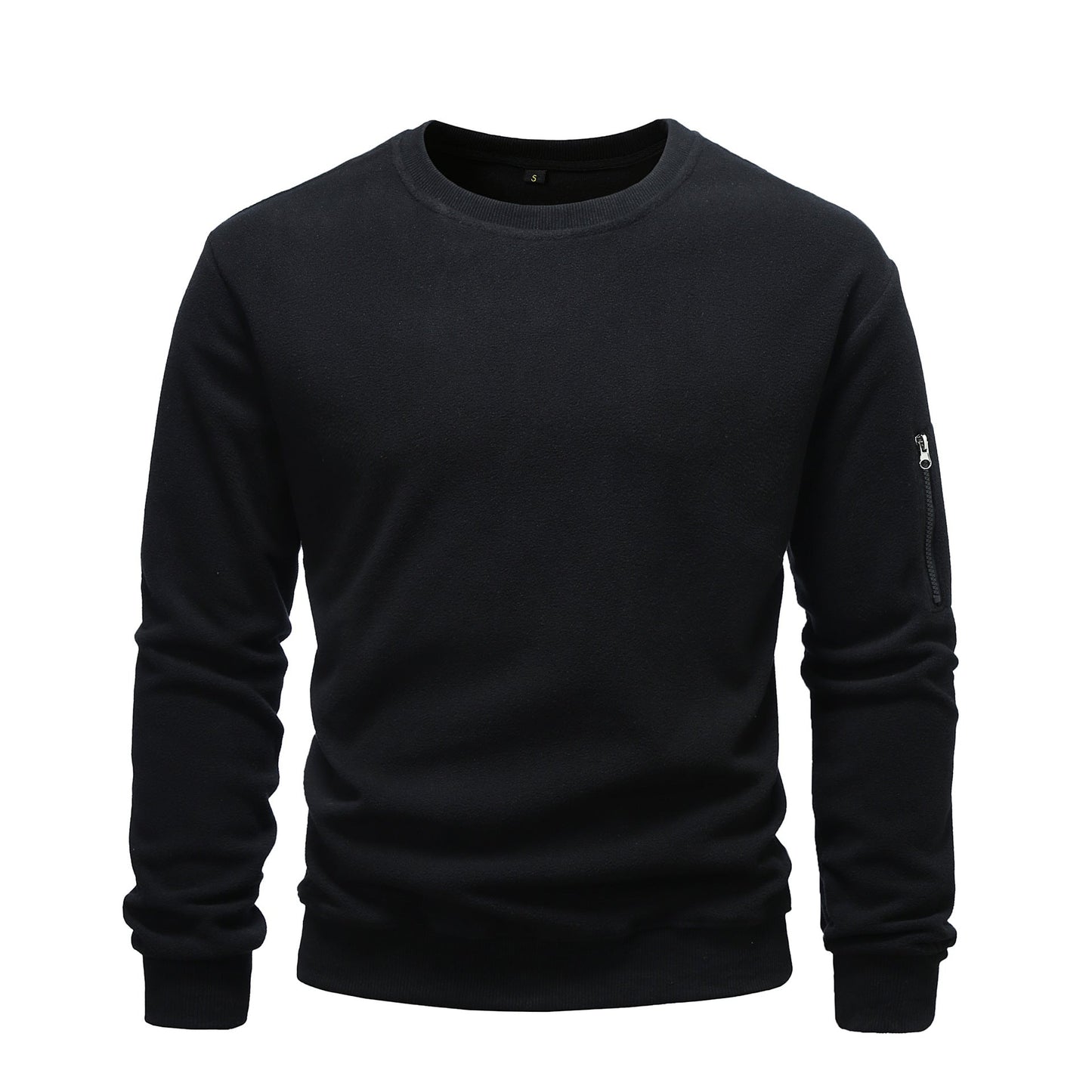 Herren kuscheliger Fleece-Pullover mit Reißverschlusstasche Krohn-e