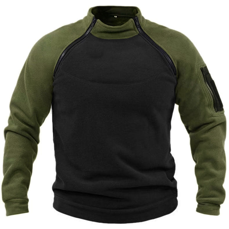 Herren funktioneller Fleece-Pullover mit hohem Kragen Krohn-e